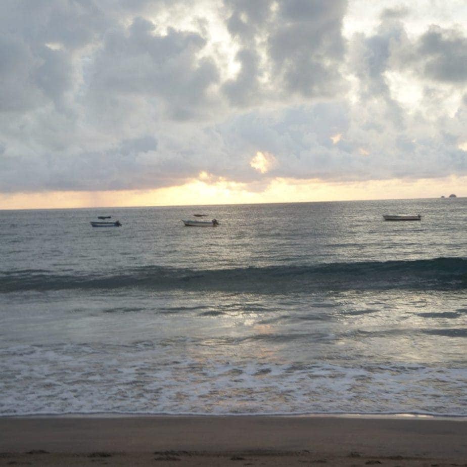 Sunset at Playa La Penca. Too bad you can't hear the breeze through the image. Incredible.