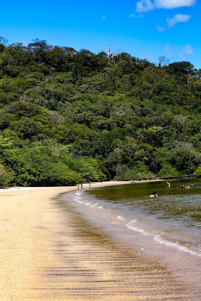 Curving bay of playa nacascolo costa rica.