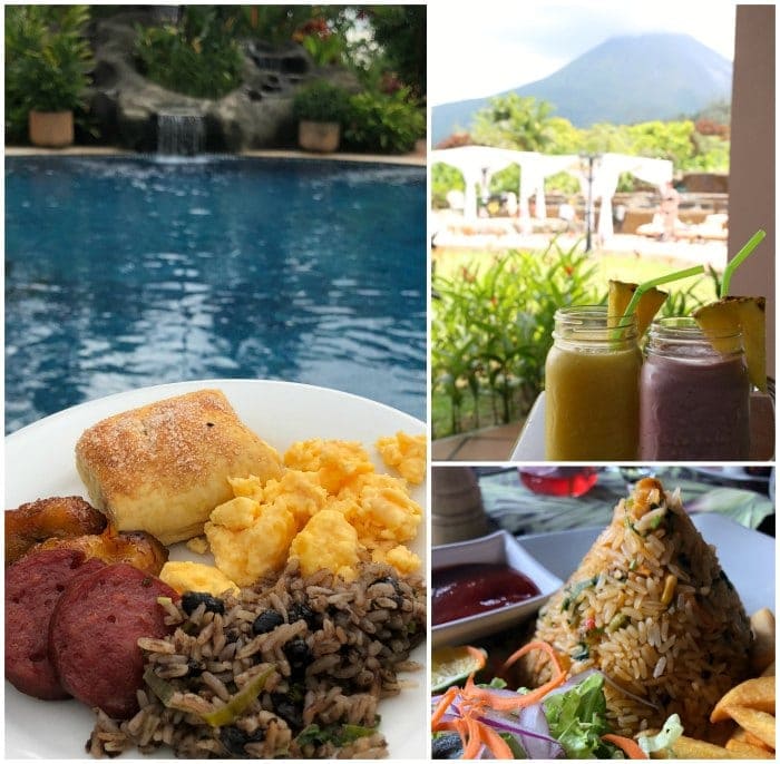 The perfect family hotel near the Arenal Volcano in La Fortuna Costa Rica isVolcano Lodge and Springs! A mid-priced hotel that caters to families- delicious continental breakfast, gorgeous volcano views, multiple hot springs and cold pools and beautifully groomed walking trails.