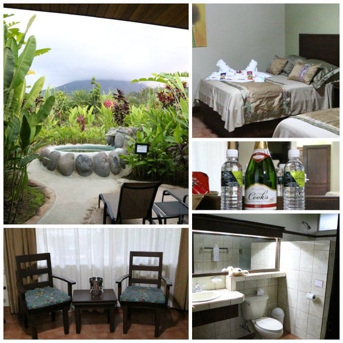 The perfect family hotel near the Arenal Volcano in La Fortuna Costa Rica isVolcano Lodge and Springs! A mid-priced hotel that caters to families- delicious continental breakfast, gorgeous volcano views, multiple hot springs and cold pools and beautifully groomed walking trails.