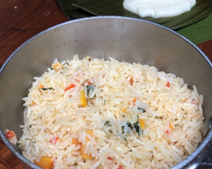 Costa Rican arroz a la jardinera