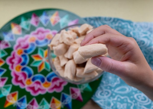 Bowl of Costa Rican candies.