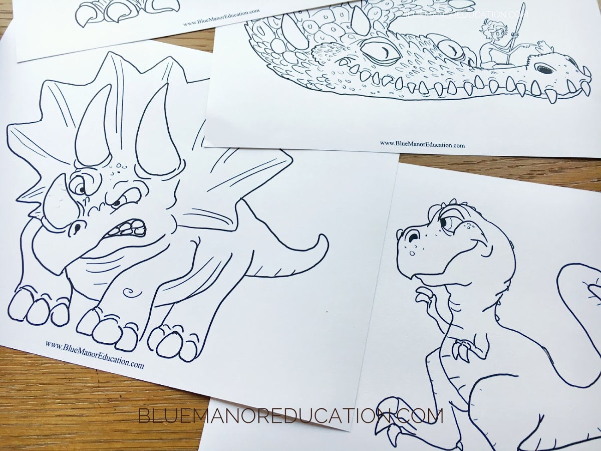 Dinosaur Book Coloring Pages!