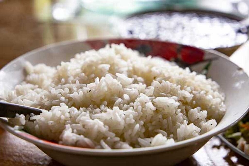 costa rican rice on table