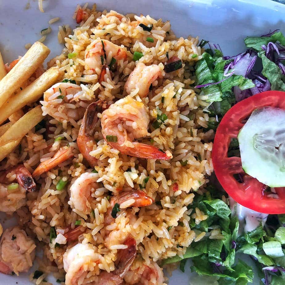 arroz con camarones