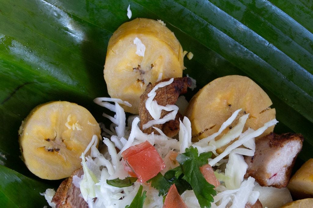 boiled green plantains