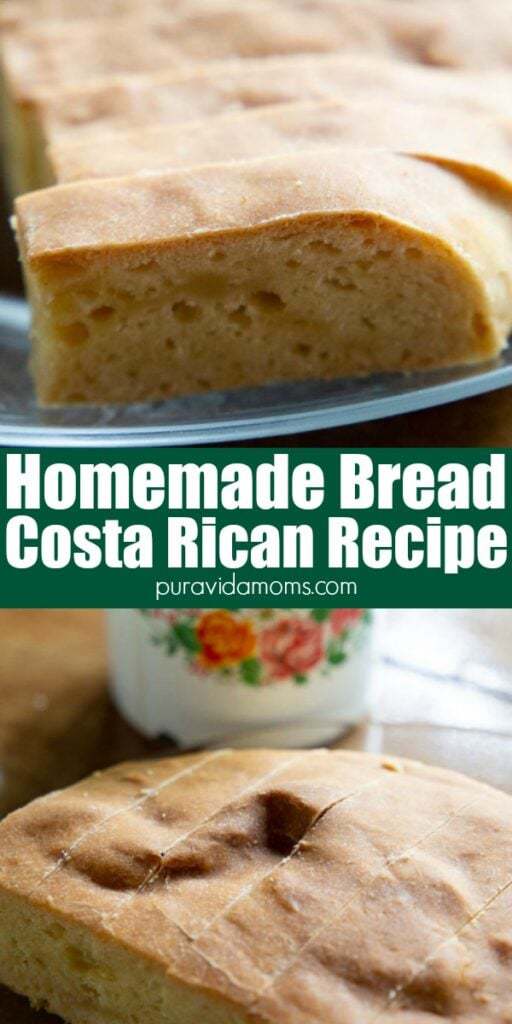 Homemade bread cut into sliced on a serving plate.
