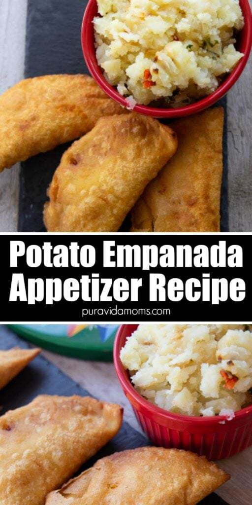 The empanadas with a side of mashed potatoes.