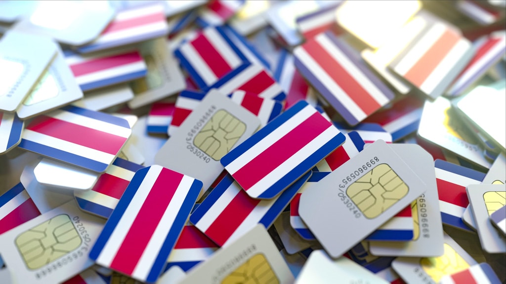 SIM cards laying together