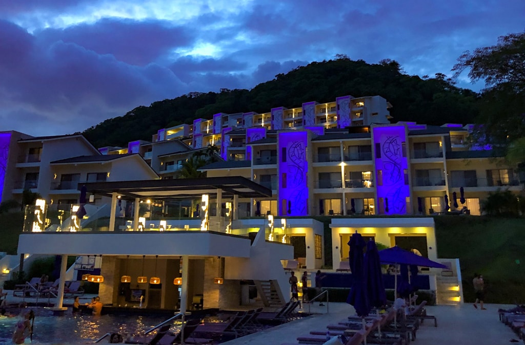 planet hollywood costa rica beach resport all inclusive at night