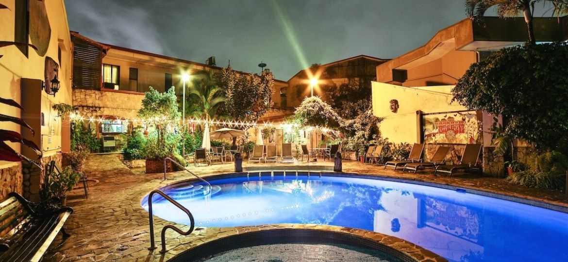 Adventure-Inn-Pool-Nighttime